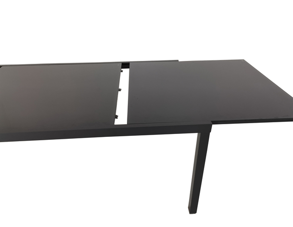 Table de jardin extensible aluminium et plateau en verre trempé gris anthracite - 4 à 10 personnes - Brico Dépôt