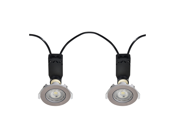 10 spots GU10 orientables 350LM 4000K argent - Brico Dépôt