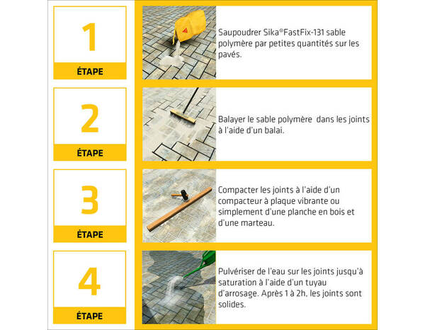 Sable polymère pour joints de pavés 20 Kg - Sika - Brico Dépôt