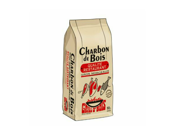 Charbon de bois 50 litres gros morçeaux - Brico Dépôt