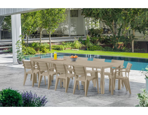 Fauteuil empilable polypropylène injecté "Roma" vert sauge - Allibert - Brico Dépôt