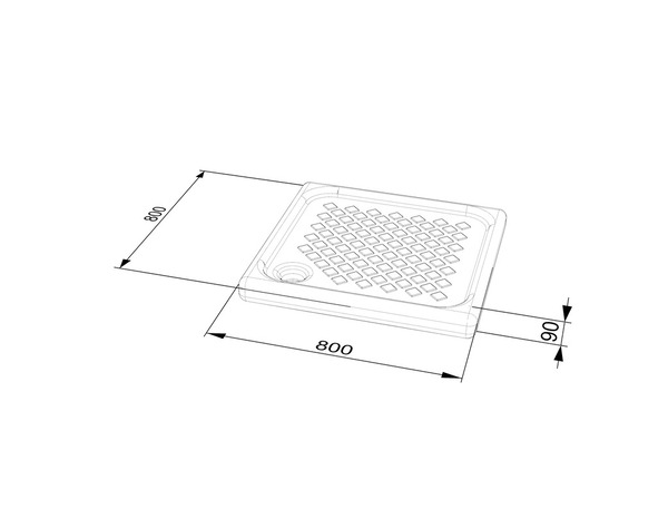 Receveur grès 80 x 80 cm - Brico Dépôt