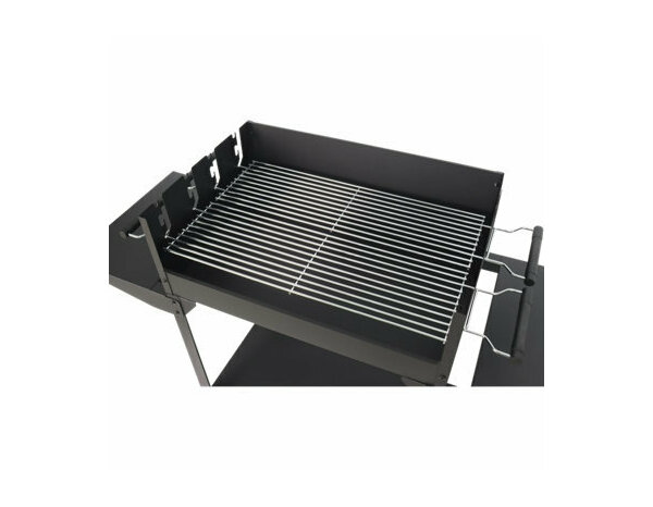 Barbecue double cuisson en acier noir - L. 120,8 x l. 48 x H. 87 cm. - Brico Dépôt