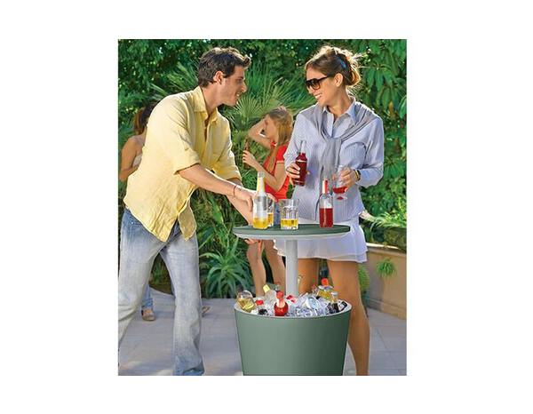 Table de cocktail isotherme gris anthracite "Cool Bar" - 30L - Keter - Brico Dépôt