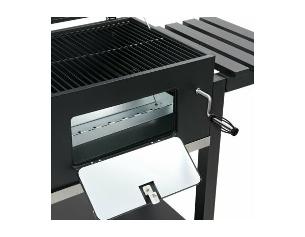 Barbecue à charbon noir + 2 étagères pliantes "PREMIUM" - L. 114 X l. 62 x H. 106,5 cm - Brico Dépôt