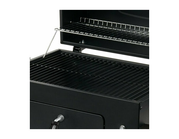 Barbecue à charbon noir + 2 étagères pliantes "PREMIUM" - L. 114 X l. 62 x H. 106,5 cm - Brico Dépôt