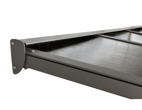 Pergola adossée en aluminium gris et toit en polycarbonate  4 x 3 m soit 12,83 M2 - Brico Dépôt