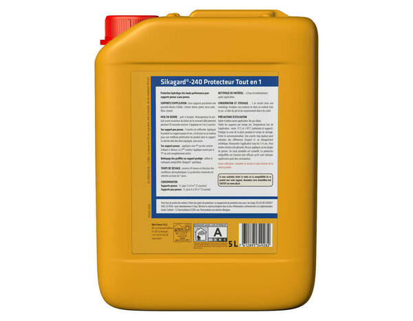 Protection hydrofuge tout en 1 - Bidon 5L - Sika - Brico Dépôt