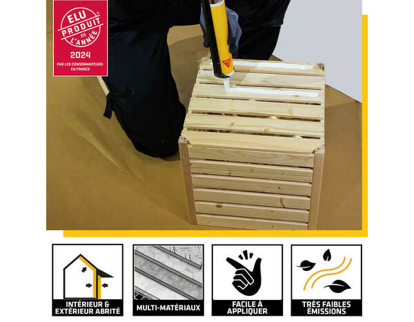 Colle SikaBond 240 fixe facile - cartouche 290 ml - Sika - Brico Dépôt