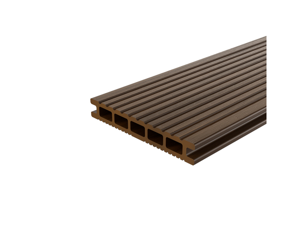 Lame composite marron L. 2,2 m x l. 145 mm x Ep. 21 mm - Marque BLOOMA - Brico Dépôt