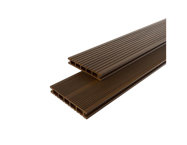 Lame composite marron L. 2,2 m x l. 145 mm x Ep. 21 mm - Marque BLOOMA - Brico Dépôt