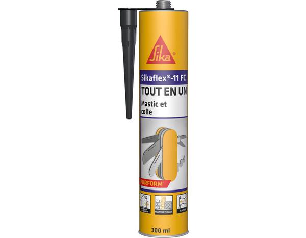 Mastic colle "Sikaflex" 11 FC+ anthracite - cartouche 300 ml - Sika - Brico Dépôt