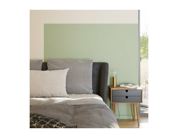 Peinture Vert olive 0l75 velours  2en1 - Evalux - Brico Dépôt