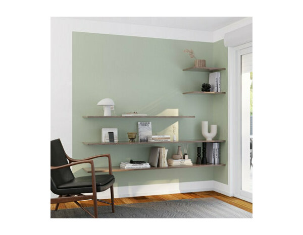 Peinture Vert olive 0l75 velours  2en1 - Evalux - Brico Dépôt