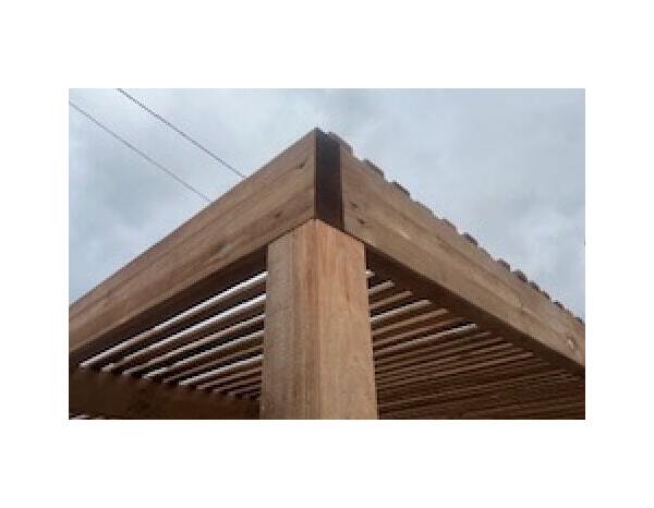 Pergola moderne 400 x 300 cm toit ajouré - Brico Dépôt