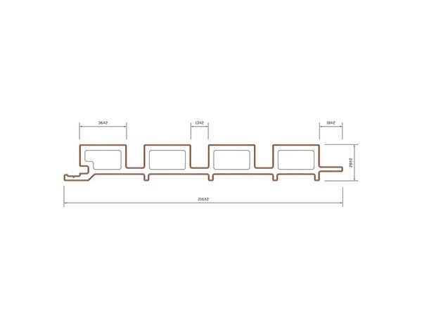 Lot 2 bardages en composite L. 250 cm x l. 21,6 cm x Ep. 2,8 cm - Brico Dépôt