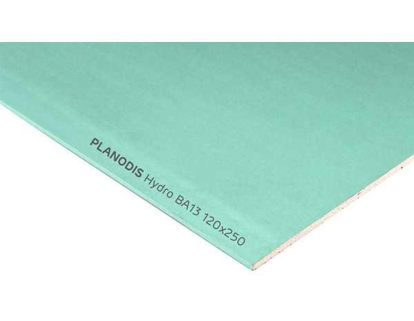 Plaque de plâtre BA13 hydro 120x250 cm ép. 13 mm pour pièces humides - Brico Dépôt