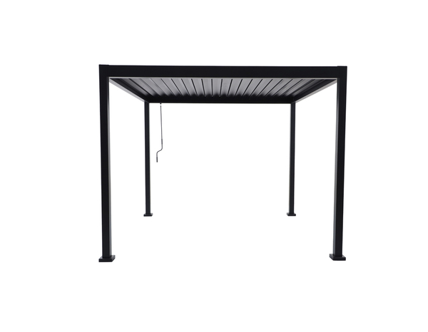 Pergola en aluminium et acier à lames orientables "MYRIS" - 294 x 294 x 235 cm - Brico Dépôt