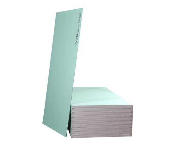 Plaque de plâtre BA13 hydro 120x250 cm ép. 13 mm pour pièces humides - Brico Dépôt