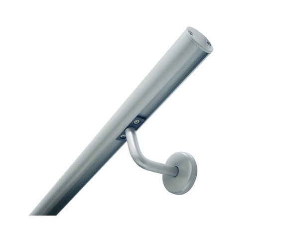 Kit main courante silver + 2 supports + 2 embouts de finitions - Ø 60 x 2000 mm   - Brico Dépôt