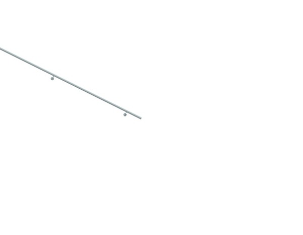 Kit main courante silver + 2 supports + 2 embouts de finitions - Ø 60 x 2000 mm   - Brico Dépôt