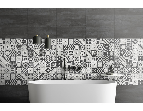 Faience aspect béton coloris gris 20X50 cm "DIJON" - Brico Dépôt