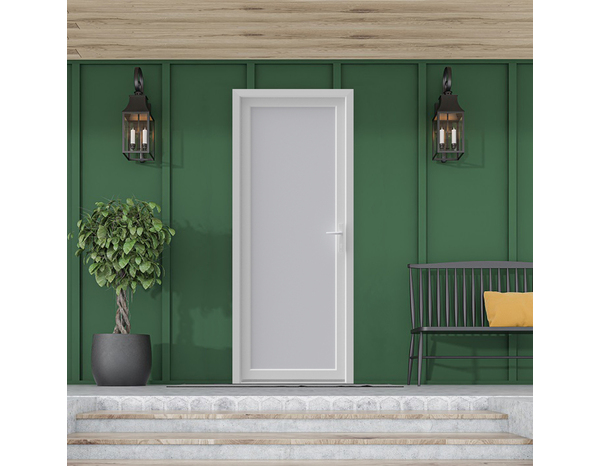 Porte de service PVC pleine 105 x 80 cm droite ou gauche - Brico Dépôt