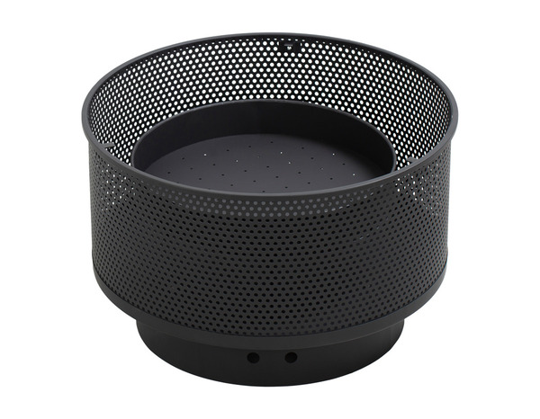 Brasero 3 en 1 rond avec gril, foyer/barbecue/table basse, noir en acier - Brico Dépôt