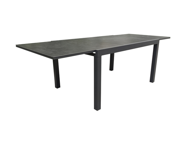 Table aluminium/céramique extensible graphite "Elise" - L.140/240 x H.74 x P.90 cm - Brico Dépôt