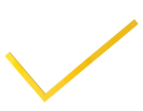 Equerre de maçon robuste, jaune - Brico Dépôt