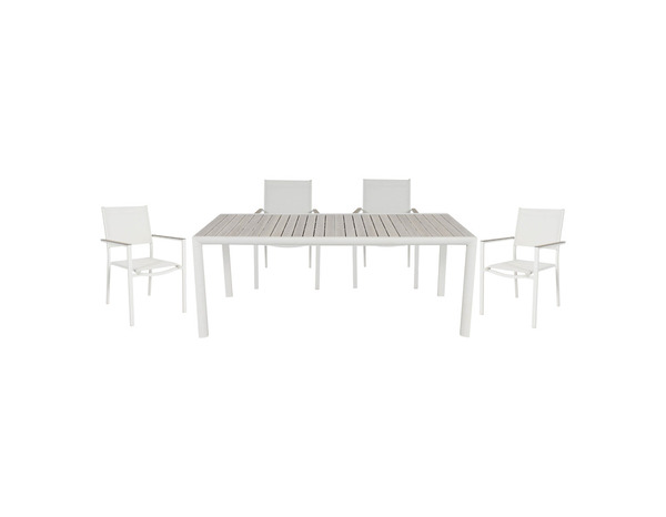 Table aluminium blanche Camalis - Marque BLOOMA - Brico Dépôt