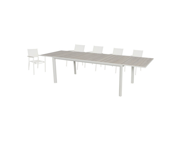 Table aluminium blanche Camalis - Marque BLOOMA - Brico Dépôt