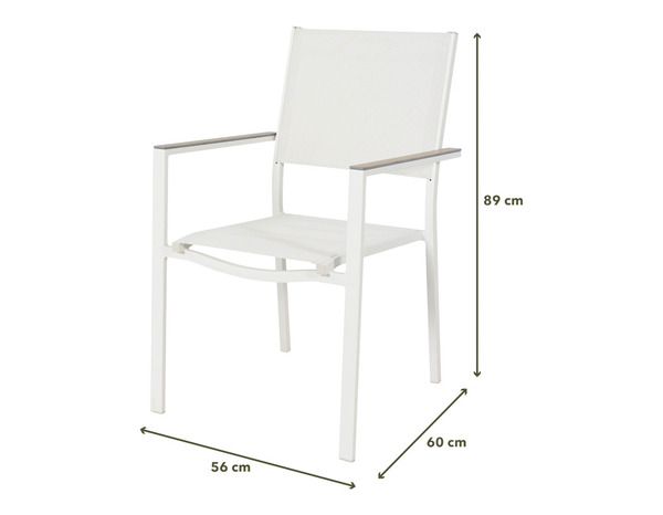 Fauteuil aluminium blanc Camalis - Marque BLOOMA - Brico Dépôt