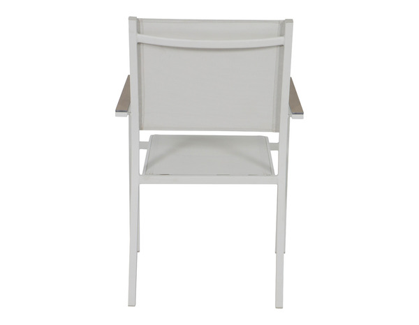 Fauteuil aluminium blanc Camalis - Marque BLOOMA - Brico Dépôt