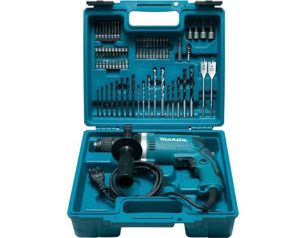 Perceuse à percussion 710W, Ø 13 mm + accessoires - Makita - Brico Dépôt