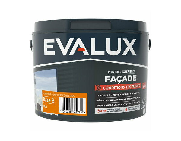 Peinture façade extreme Base B 2,5 L - Evalux - Brico Dépôt