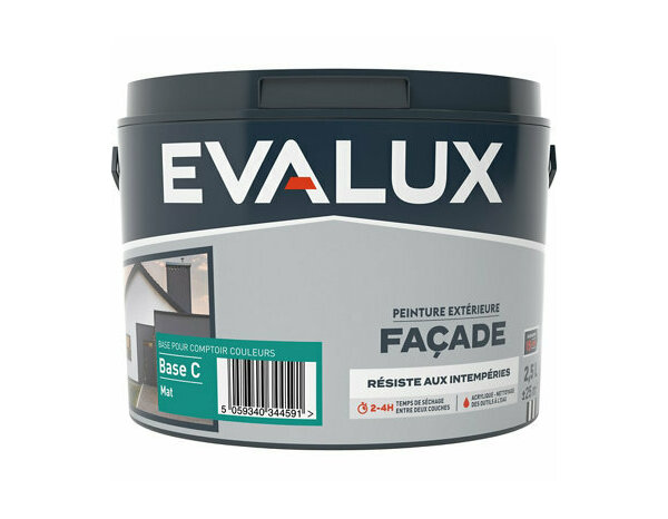 Peinture façade Base C 2,5 L - Evalux - Brico Dépôt