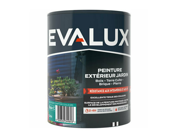 Peinture jardin Base C Satin 1 L - Evalux - Brico Dépôt