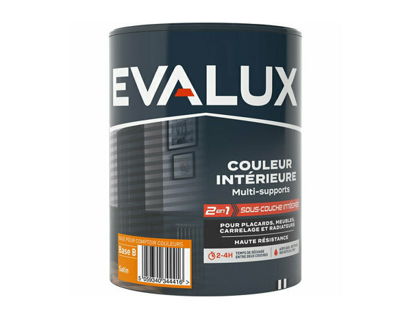 Peinture multi supports Base B Satin 1 L - Evalux - Brico Dépôt