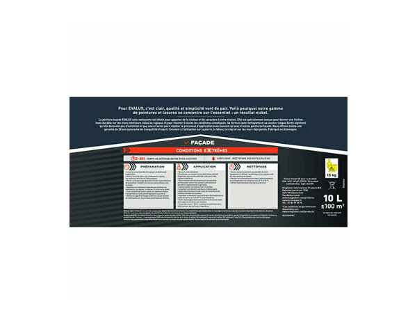 Peinture façade extreme Base B 10 L - Evalux - Brico Dépôt