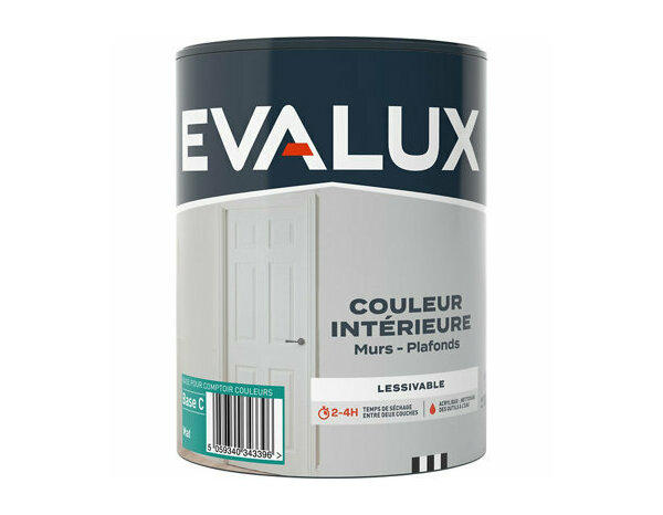 Peinture murs base C Mat 1 L - Evalux - Brico Dépôt
