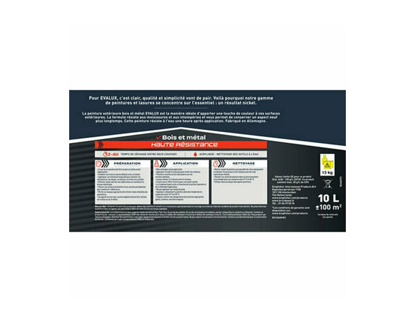 Peinture extérieure bois métal Base C Satin 10 L - Evalux - Brico Dépôt