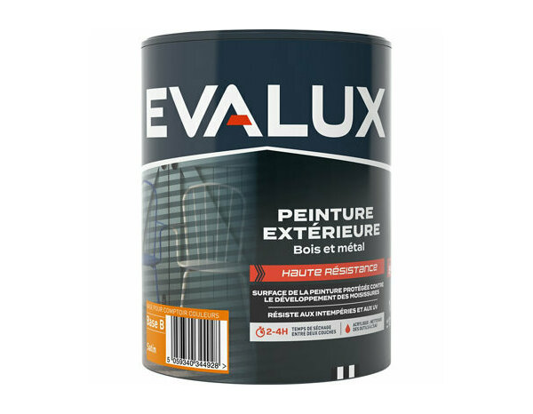 Peinture extérieure bois métal Base B Satin 1 L - Evalux - Brico Dépôt
