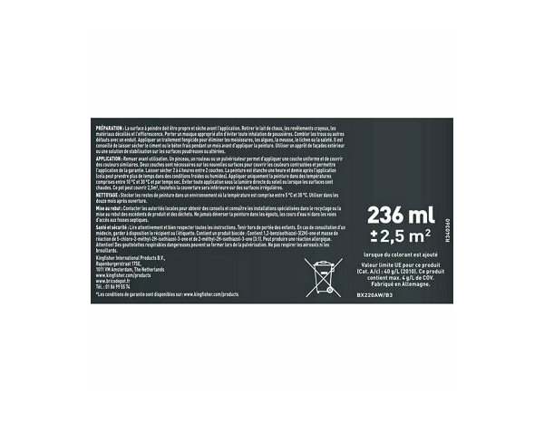 Peinture façade extreme Base B 0,236 L - Evalux - Brico Dépôt