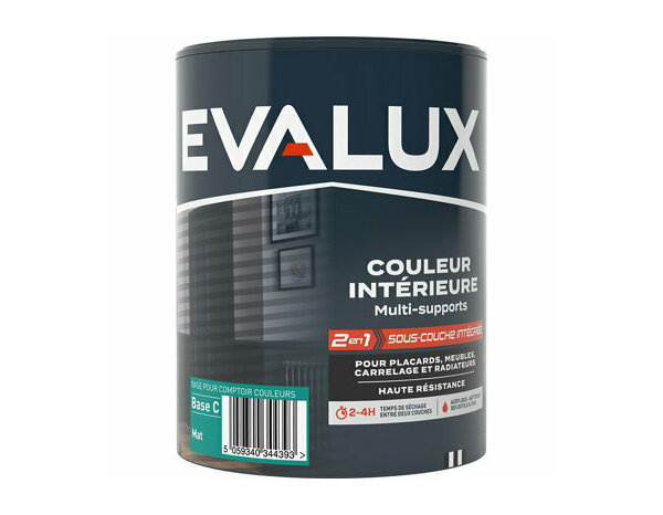Peinture multi supports Base C Mat 1 L - Evalux - Brico Dépôt