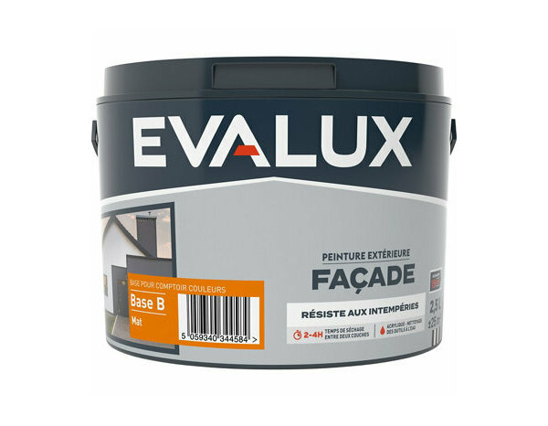 Peinture façade Base B 2,5 L - Evalux - Brico Dépôt