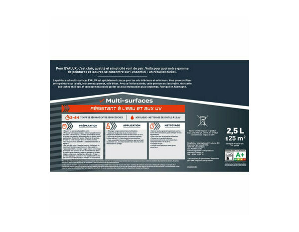 Peinture sol Base C Satin 2,5 L - Evalux - Brico Dépôt