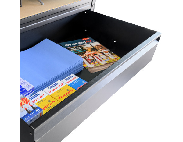 Etagère bois/métal avec tiroir - L.90 x H. 180 x P. 45 cm - Brico Dépôt