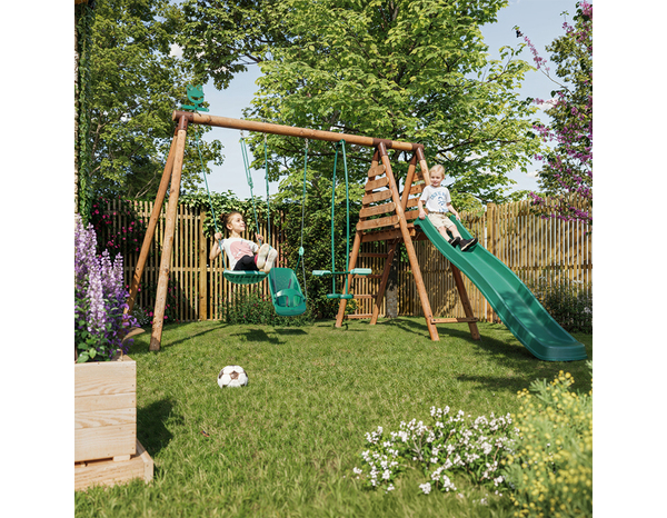 Portique en bois "TULIPE" - L. 323 x l. 354 x H. 222 cm - Brico Dépôt