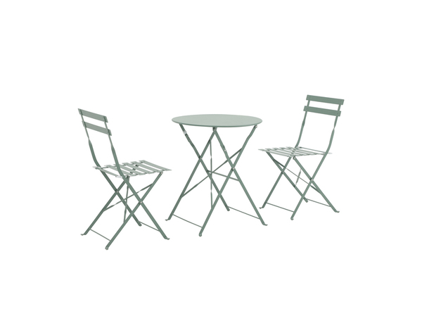 Ensemble pliant 3 pièces acier vert - Brico Dépôt
